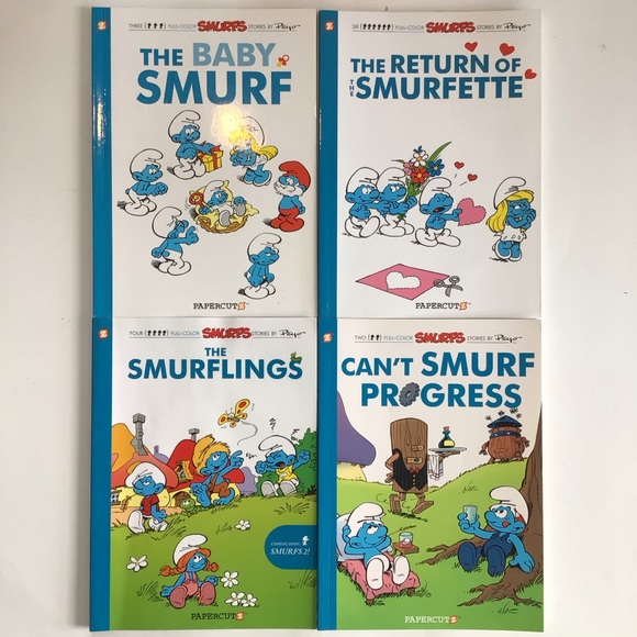 Papercutz Other - 4 SMURFS full colour graphic novels